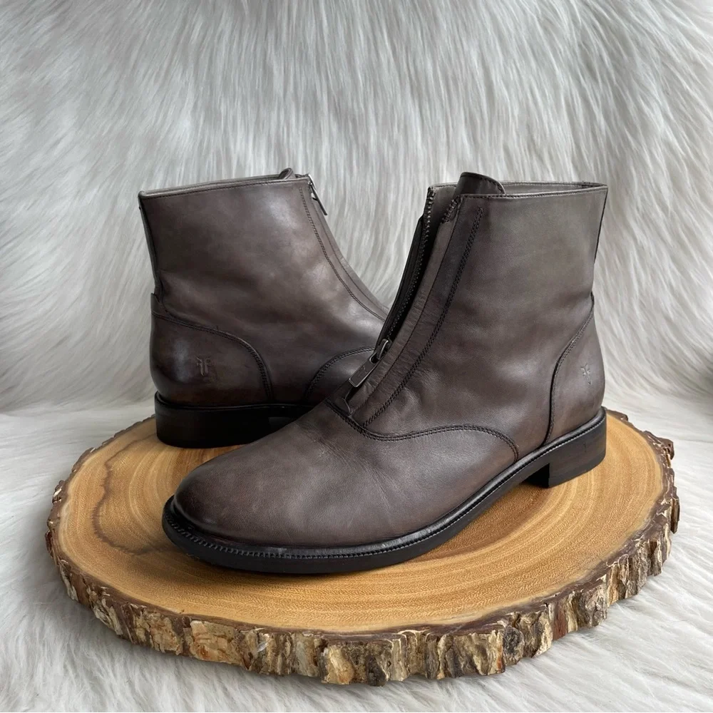 Frye Gray Ankle Boots - Picture 3 of 12